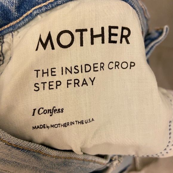 MOTHER Superior The insider Crop Step Fray I Confess Blue Size 26 - Picture 8 of 14